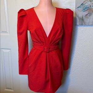 Fire Red Bardot Dress